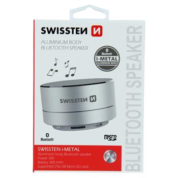 [8595217451186] ENCEINTE BLUETOOTH SWISSTEN i-METAL ARGENT
